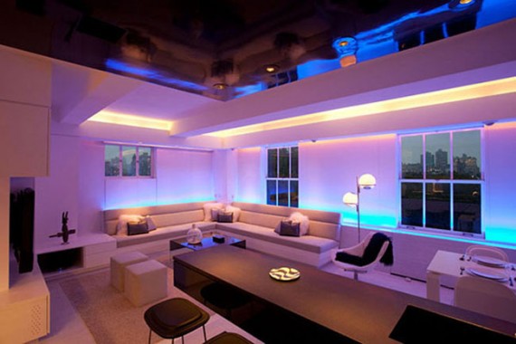 The design ideas for modern interior LED lighting